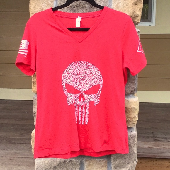 Rogue 1776 nation tee shirt red valentine day range cowgirl skull rodeo - Picture 2 of 6